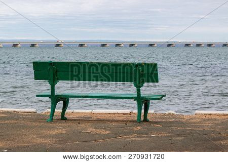 Low Water Bridge From Sedanka To The De Friz Peninsula Across The Amur Bay Of Primorsky Krai Russia.