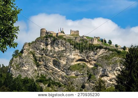 Griffen, Austria - August, 17th, 2017. View Of The Castle In Griffen.