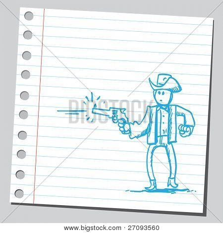 รูปวาดของมือปืนที่ยิง