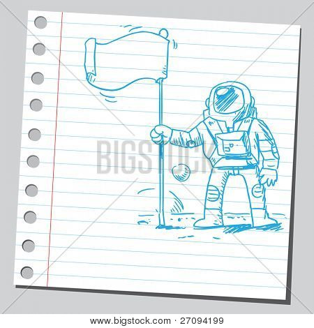 Piirustus astronautti