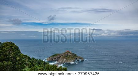 San Juan De Gaztelugatxe Church On Top Of The Islet