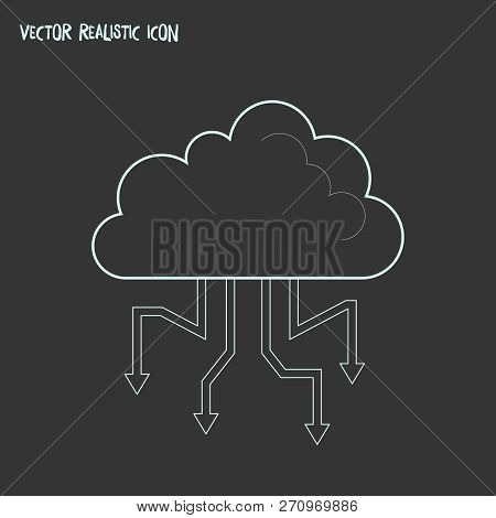 Cloud Computing Icon Line Element. Vector Illustration Of Cloud Computing Icon Line Isolated On Clea