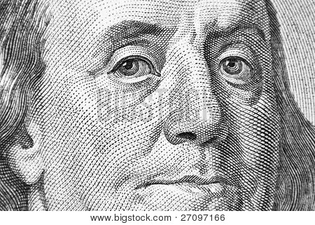 Бенджамин Франклин крупным планом