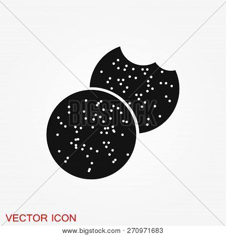 Cookie Icon. Biscuit Cookie Or Biscotti Vector Icon