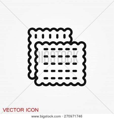 Cookie Icon. Biscuit Cookie Or Biscotti Vector Icon