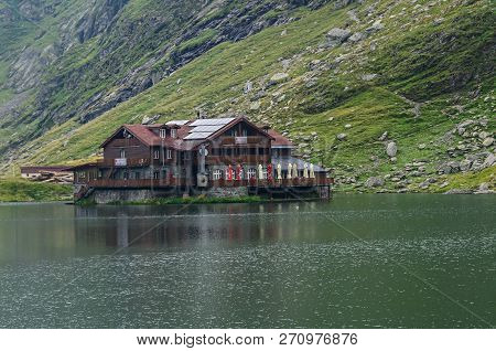 The Glacier Lake Called Balea (balea Lac) On The Transfagarasan Road From Fagaras Mountains