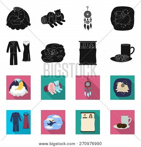 Vector Illustration Of Dreams And Night Symbol. Set Of Dreams And Bedroom Stock Vector Illustration.