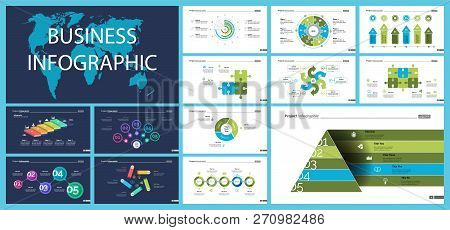 Business Inforgraphic Design Set For Strategy Concept. Can Be Used For Business Project, Annual Repo