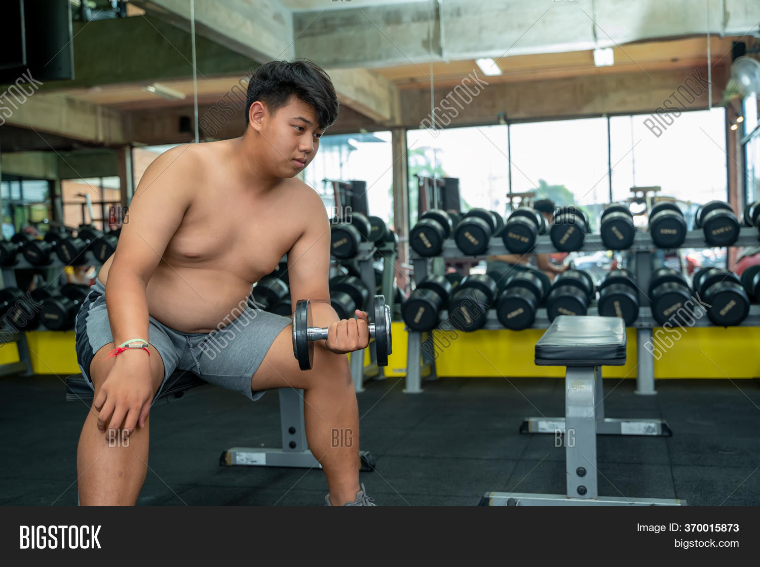 Fat Men Exercise Gym, Image & Photo (Free Trial) Bigstock