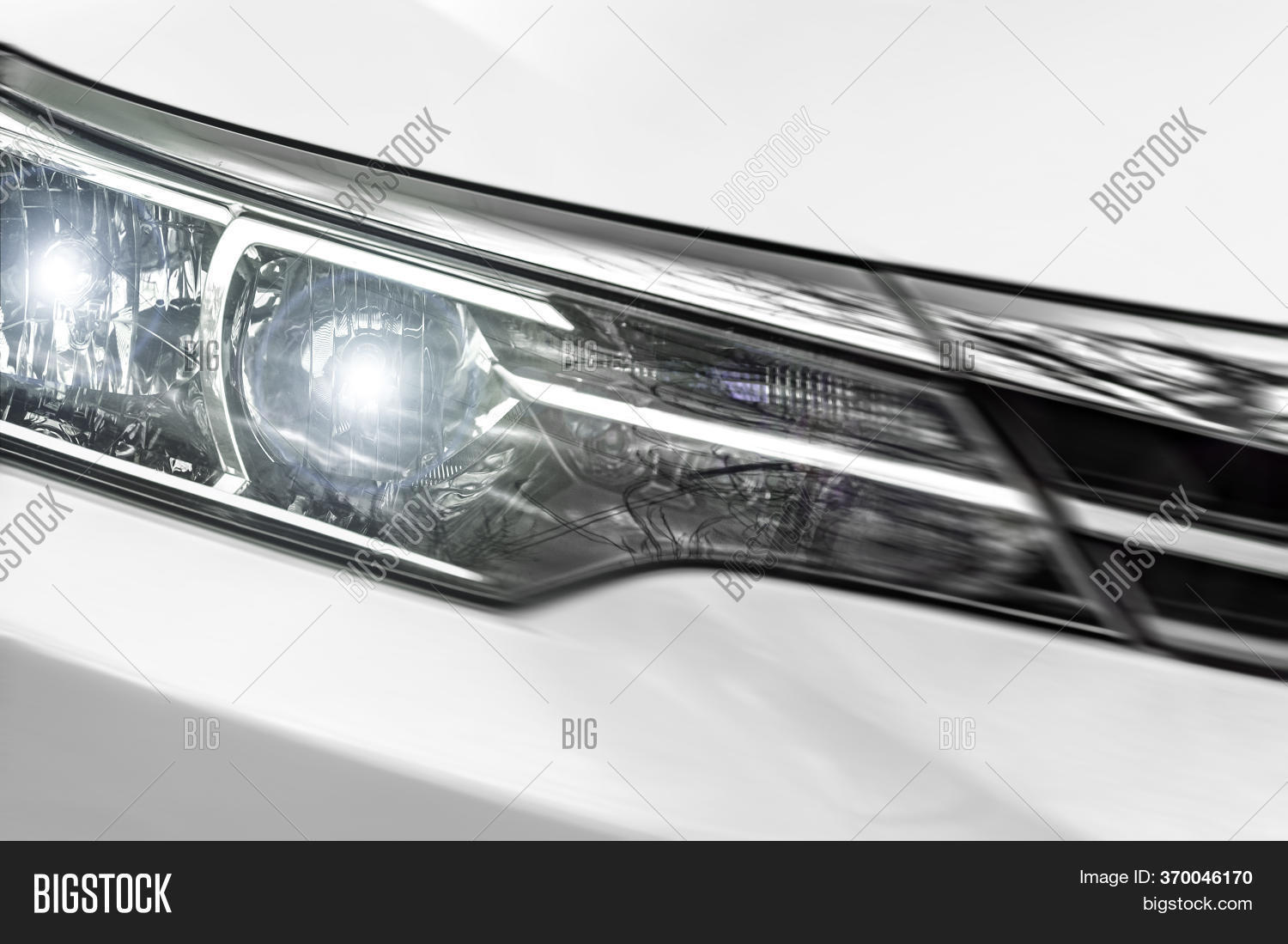 Headlight White Car Image & Photo (Free Trial) Bigstock