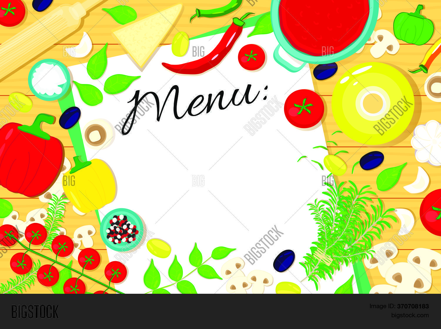 Menu List On Table Vector & Photo (Free Trial) | Bigstock