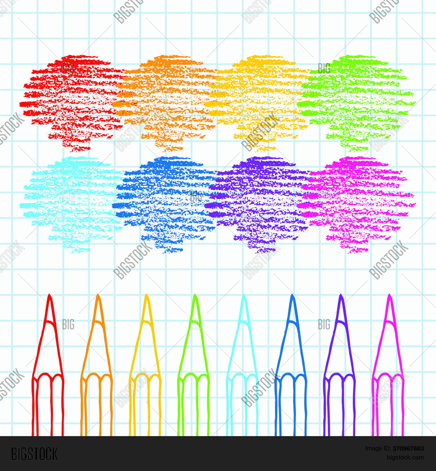 Colored Pencils Hatch Vector & Photo (Free Trial) Bigstock