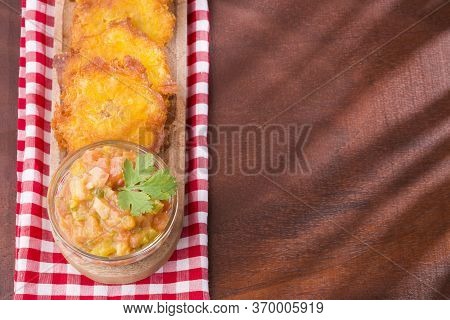 The Patacón, Tostón, Tachino, Fried Or Chopped Is A Meal Based On Flattened Fried Pieces Of Green Pl