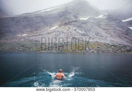 Norwegian Mountain Landscape During Hiking To Halls Fortopp Peak, With A View On Stetind, Northern N