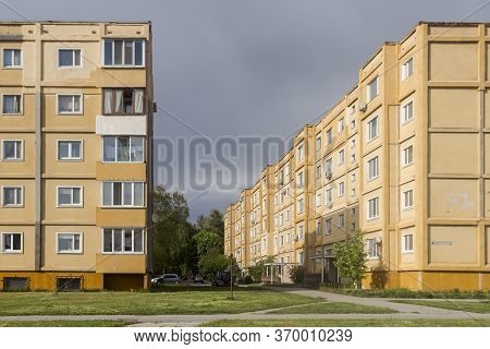 Apartment Building Based On A Post-soviet Architecture Style In A Slavutych City, Purposely Built Fo