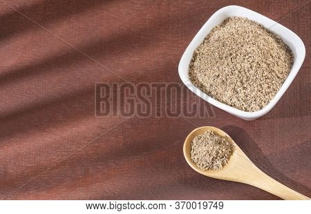 Ground Chia Seeds - Salvia Hispánica. Text Space