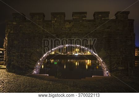 Maastricht (the Netherlands) By Night, Nightphotography. Old Water Gate.