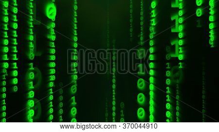 Matrix Binary Code Number Digit Streams Falling Rain Particles - Abstract Background Texture