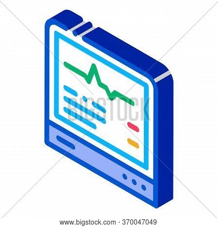 Patient Chart Card Icon Vector. Isometric Patient Chart Card Sign. Color Isolated Symbol Illustratio