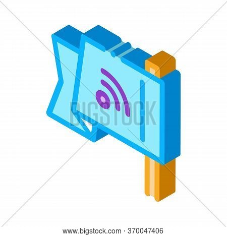 Search Engine Optimization Destination Flag Icon Vector. Isometric Search Engine Optimization Destin