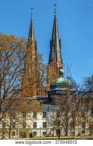 Uppsala Cathedral Is A Cathedral Located In The Centre Of Uppsala. Gustavianum Is The Oldest Standin