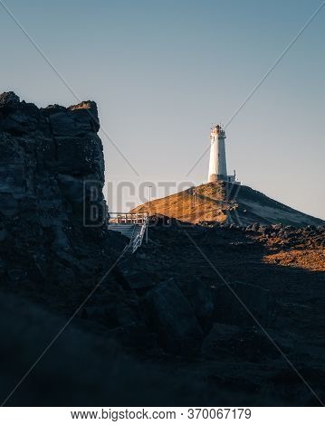 A Popular Icelandic Lighthouse Reykjanesviti Is Easily Accessible From Reykjavik The Capital Town Of