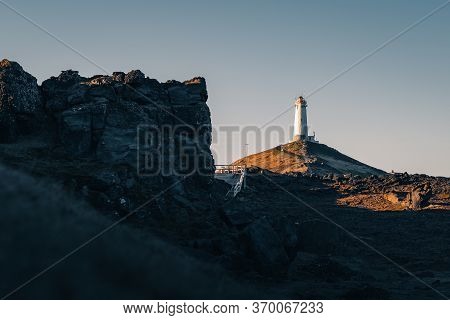 A Popular Icelandic Lighthouse Reykjanesviti Is Easily Accessible From Reykjavik The Capital Town Of