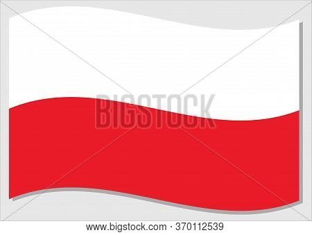 Waving Flag Of Poland Vector Graphic. Waving Polish Flag Illustration. Poland Country Flag Wavin In 