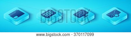 Set Isometric Document Folder, Speech Bubble Chat, Envelope Setting And Speech Bubble With Envelope 