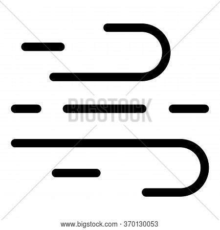 Ventilation Air Flows Icon. Outline Ventilation Air Flows Vector Icon For Web Design Isolated On Whi