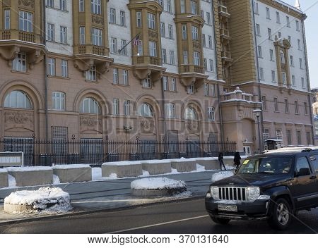 February 13, 2018, Moscow, Russia. The Building Of The Us Embassy In Moscow.
