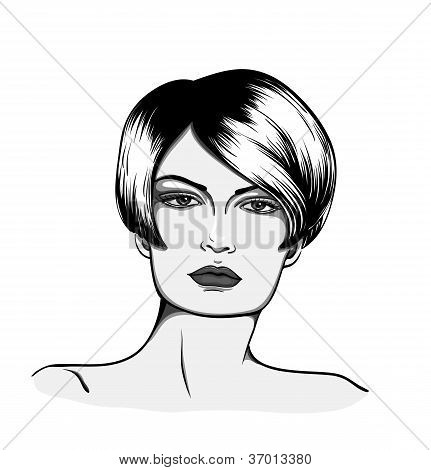 Portrait of a womanï¿½with short hair