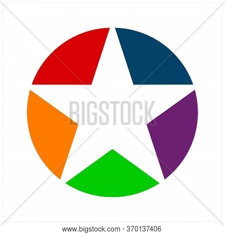 Star Color Vector Logo,abstract Star Color Icon, Star Rating, Rank. Star Astrology Symbol. Star Icon