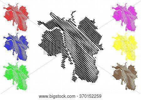 Pskov City (russian Federation, Russia) Map Vector Illustration, Scribble Sketch City Of Pskov Map