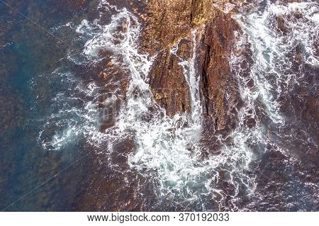 Aerial View Of The Reef By Carrickfad At Narin Beach By Portnoo County Donegal, Ireland