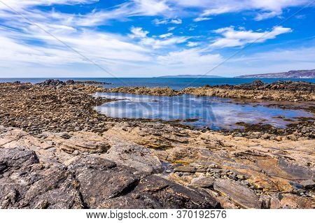 Aerial View Of The Reef By Carrickfad At Narin Beach By Portnoo County Donegal, Ireland