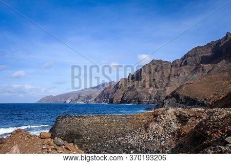 Cliffs And Ocean View In Santo Antao Island, Cape Verde, Africa