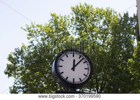 Street Clock In The Old Part Of Town