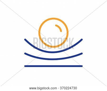 Elastic Material Line Icon. Resilience Or Flexibility Sign. Flexible Pressure Symbol. Colorful Thin 