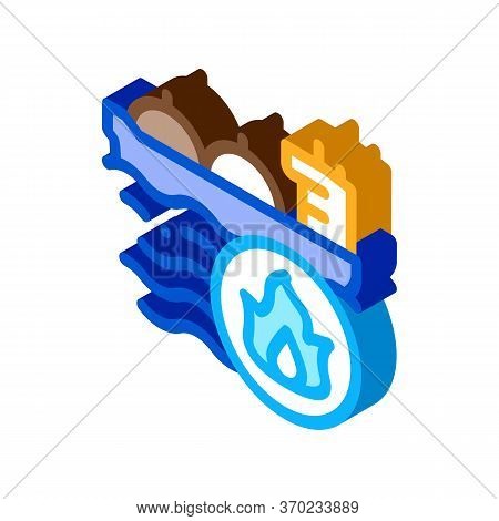 Gas Outlets At Sea Icon Vector. Isometric Gas Outlets At Sea Sign. Color Isolated Symbol Illustratio