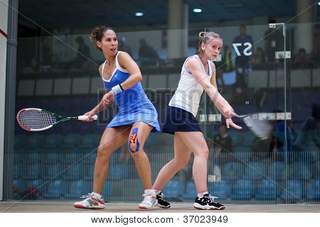 BUKIT JALIL, MALAYSIA - SEPTEMBER 11: Emily Whitlock (hvid) besejrer Samantha Teran på CIMB Mala
