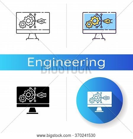 Prototype Icon. Civil Engineering Project. Technical Planning. Research For Developing Modern Techno