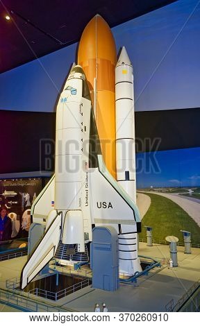 Washington, D.C., USA - November 11, 2017: Model of the Space Shuttle Columbia in the Smithsonian National Air and Space Museum.