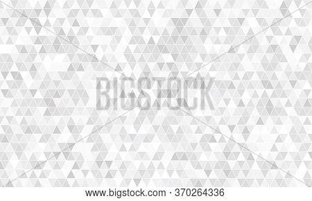 Mirror Silver Triangle Tiles. Abstract Mosaic Geometry Pattern. Triangle Minimal Mirror Background F