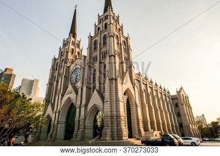 Daegu, South Korea - April 4, 2019 : Daegu Jeil Presbyterian Church In Daegu City, South Korea.