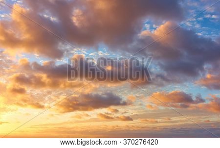 Beautiful sky with clouds at sunset, may be used as background - Cloudsape