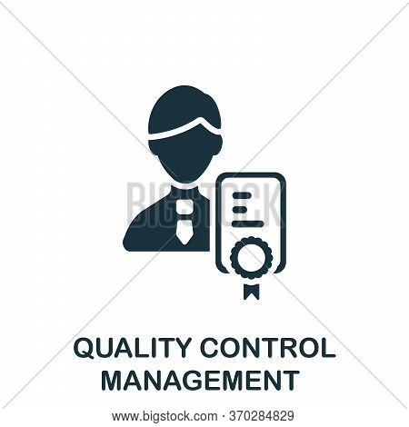 Quality Control Management Icon. Simple Element From Company Management Collection. Creative Quality