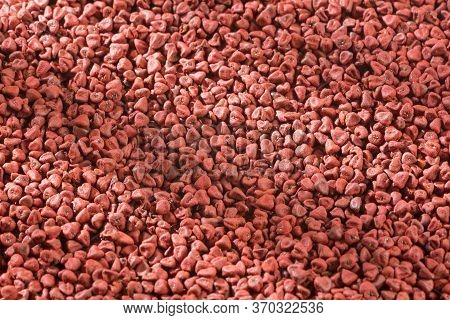 Organic Achiote Seeds - Bixa Orellana. Top View
