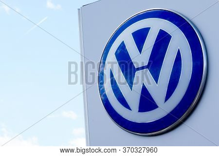 Bordeaux , Aquitaine / France - 09 30 2019 : Sign Store German Carmaker Volkswagen Dealership The Vw