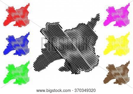 Rennes City (french Republic, France) Map Vector Illustration, Scribble Sketch City Of Rennes Map